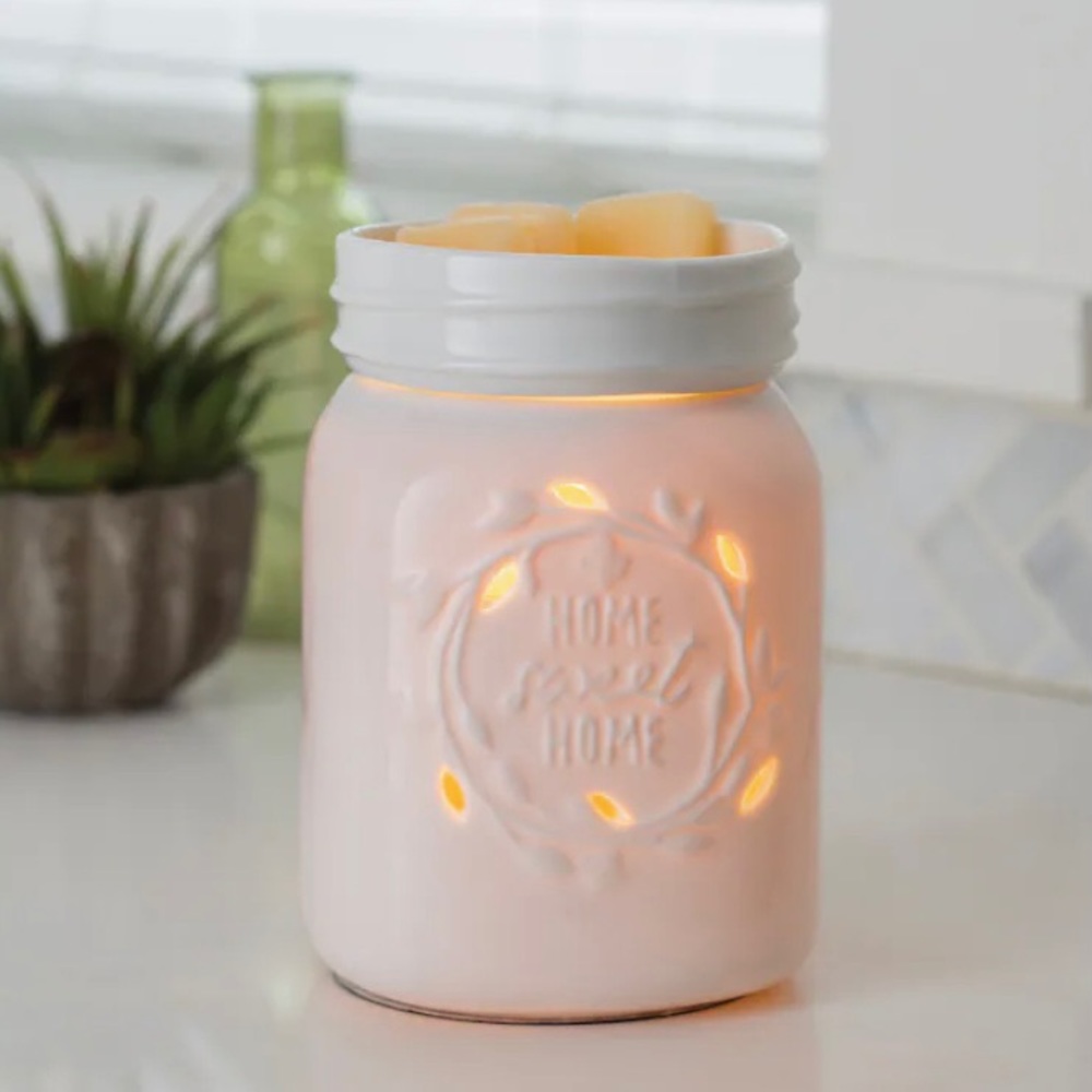 Candle Warmers Etc Mason Jar Home Sweet Home Wax Warmer